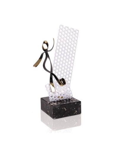 TROFEO DE FÚTBOL DE LATÓN. 3 TAMAÑOS