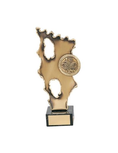 TROFEO DE DISEÑO DE MONTAJE LATÓN. 4 TAMAÑOS