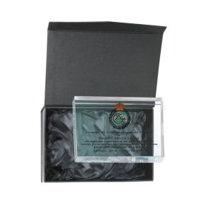 CRISTAL PERSONALIZADO CON ESTUCHE. 4 TAMAÑOS.