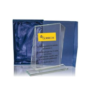 CRISTAL PERSONALIZADO CON ESTUCHE. 3 TAMAÑOS.