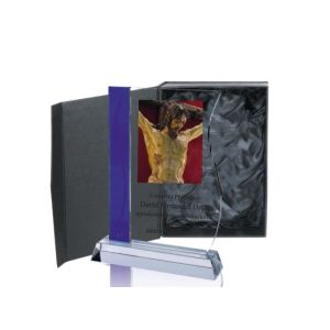 CRISTAL PERSONALIZADO CON ESTUCHE. 3 TAMAÑOS.