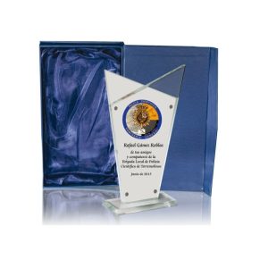 CRISTAL PERSONALIZADO CON ESTUCHE. 3 TAMAÑOS.