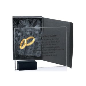 CRISTAL PERSONALIZADO CON ESTUCHE. 2 TAMAÑOS.