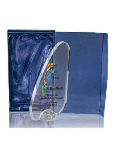 CRISTAL PERSONALIZADO CON ESTUCHE. 3 TAMAÑOS.