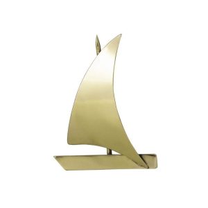 ALEGORÍA DE BARCOS Y VELA DE LATÓN