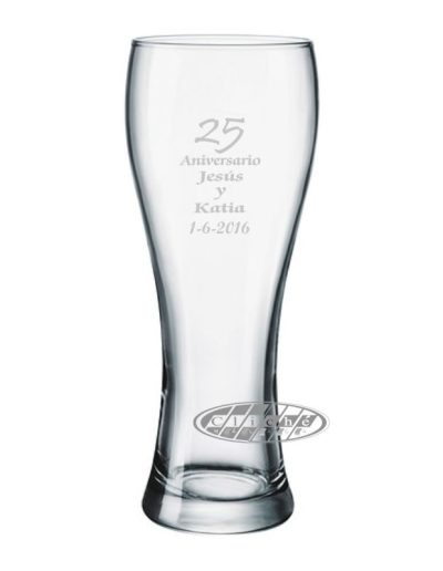 VASO DE CERVEZA GRABADO - CRISTAL - 63 CL.