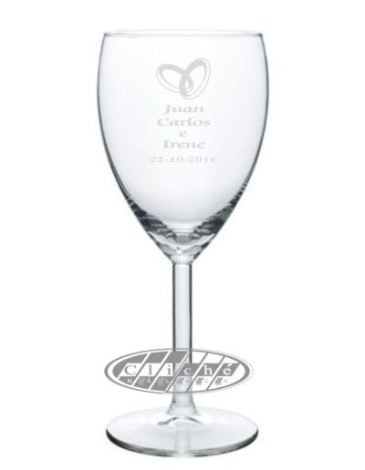 COPA DE VINO BLANCO GRABADA - CRISTAL - 25 CL.