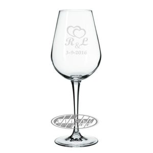 COPA DE VINO BLANCO GRABADA - CRISTAL - 35 CL.