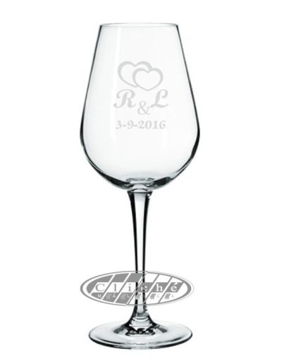 COPA DE VINO BLANCO GRABADA - CRISTAL - 35 CL.