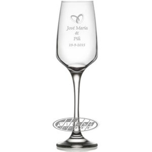 COPA DE CAVA GRABADA - CRISTAL - 23 CL.