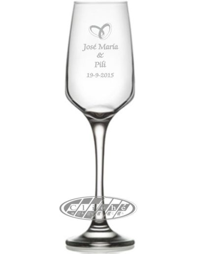 COPA DE CAVA GRABADA - CRISTAL - 23 CL.