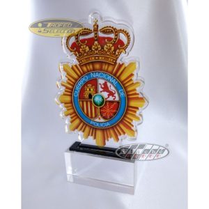 TROFEO ESCUDO POLICÍA NACIONAL COLOR PARA TROFEO O REGALO