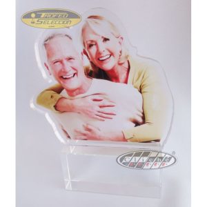 TROFEO PERSONALIZADO BUSTO PAREJA EN METACRILATO Y CRISTAL