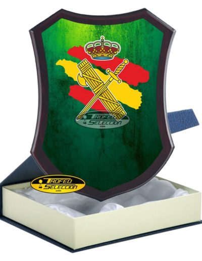METOPA DE MADERA C/ PLACA PERSONALIZADA A COLOR - GUARDIA CIVIL