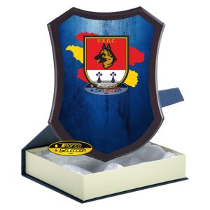 METOPA DE MADERA C/ PLACA PERSONALIZADA A COLOR - POLICÍA NACIONAL UNIDAD CANINA