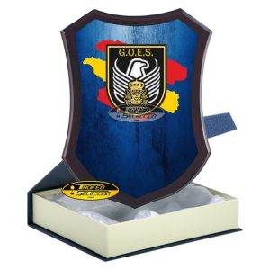 METOPA DE MADERA C/ PLACA PERSONALIZADA A COLOR - GOES - CUERPO NACIONAL DE POLICÍA
