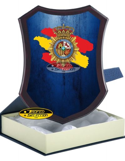 METOPA DE MADERA C/ PLACA PERSONALIZADA A COLOR - CNP - CUERPO NACIONAL DE POLICÍA