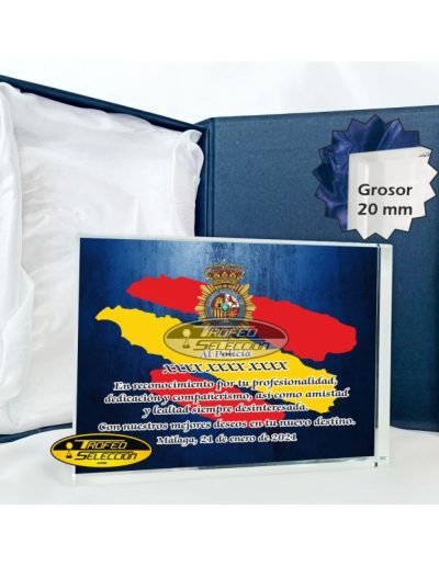 CRISTAL PERSONALIZADO A TODO COLOR POLICÍA CNP. 2 TAMAÑOS