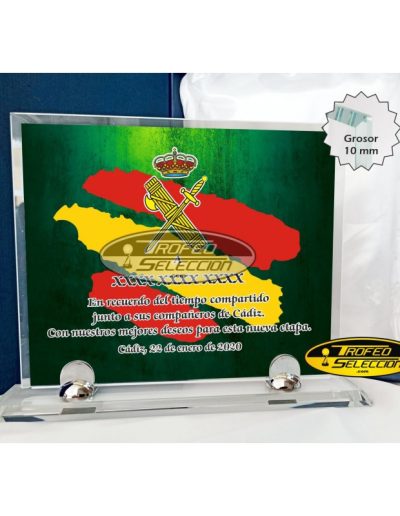CRISTAL PERSONALIZADO GUARDIA CIVIL. 3 TAMAÑOS