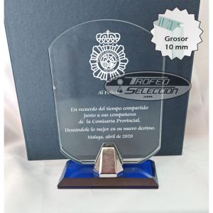 CRISTAL GRABADO A LÁSER. 3 TAMAÑOS.