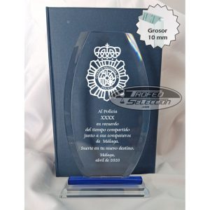 CRISTAL GRABADO A LÁSER. 2 TAMAÑOS.