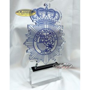 TROFEO ESCUDO POLICÍA NACIONAL COLOR PARA TROFEO O REGALO