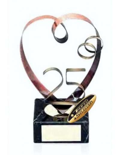 TROFEO 25 ANIVERSARIOS DE LATÓN. 3 TAMAÑOS