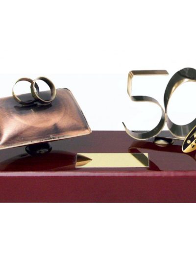 ESCULTURA TROFEO DE ANIVERSARIOS DE LATÓN. 2 TAMAÑOS